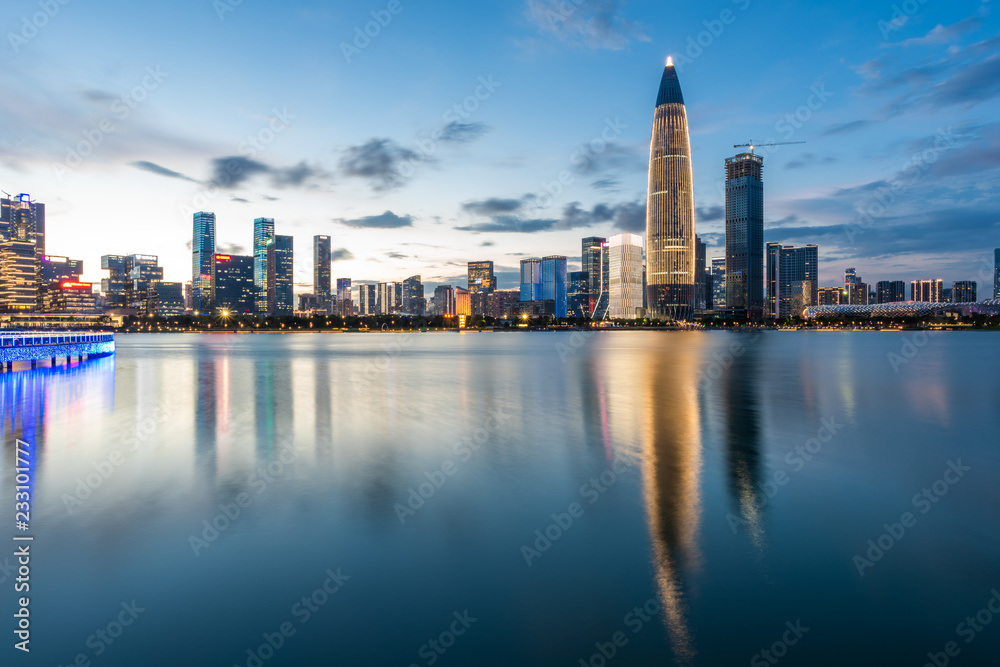 Prosperous Shenzhen Bay skyline