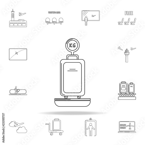baggage weighing icon. Airport icons universal set for web and mobile