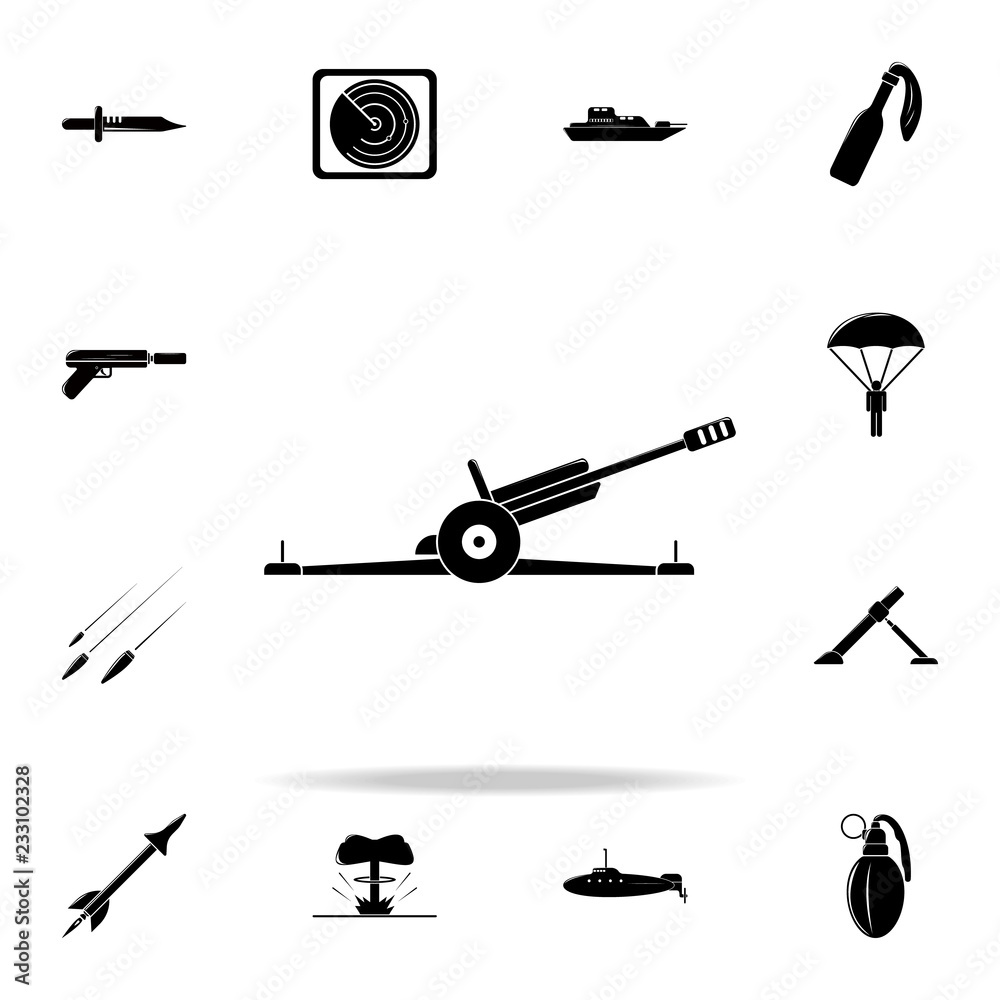 a gun icon. Army & War icons universal set for web and mobile a gun icon. Army & War icons universal set for web and mobile
