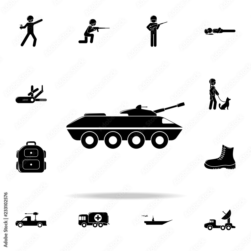 Obraz premium armored personnel carrier icon. Army & War icons universal set for web and mobile