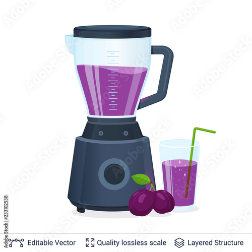 Fruit Juice Squeezer or Blender Kitchen Appliance.