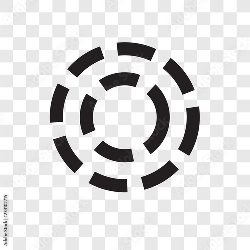 Circle vector icon isolated on transparent background, Circle transparency logo design
