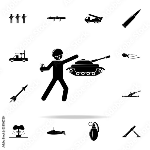 soldier and tank icon. Army & War icons universal set for web and mobile