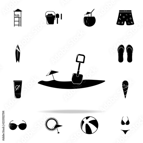 scapula on the beach icon. Beach holidays icons universal set for web and mobile