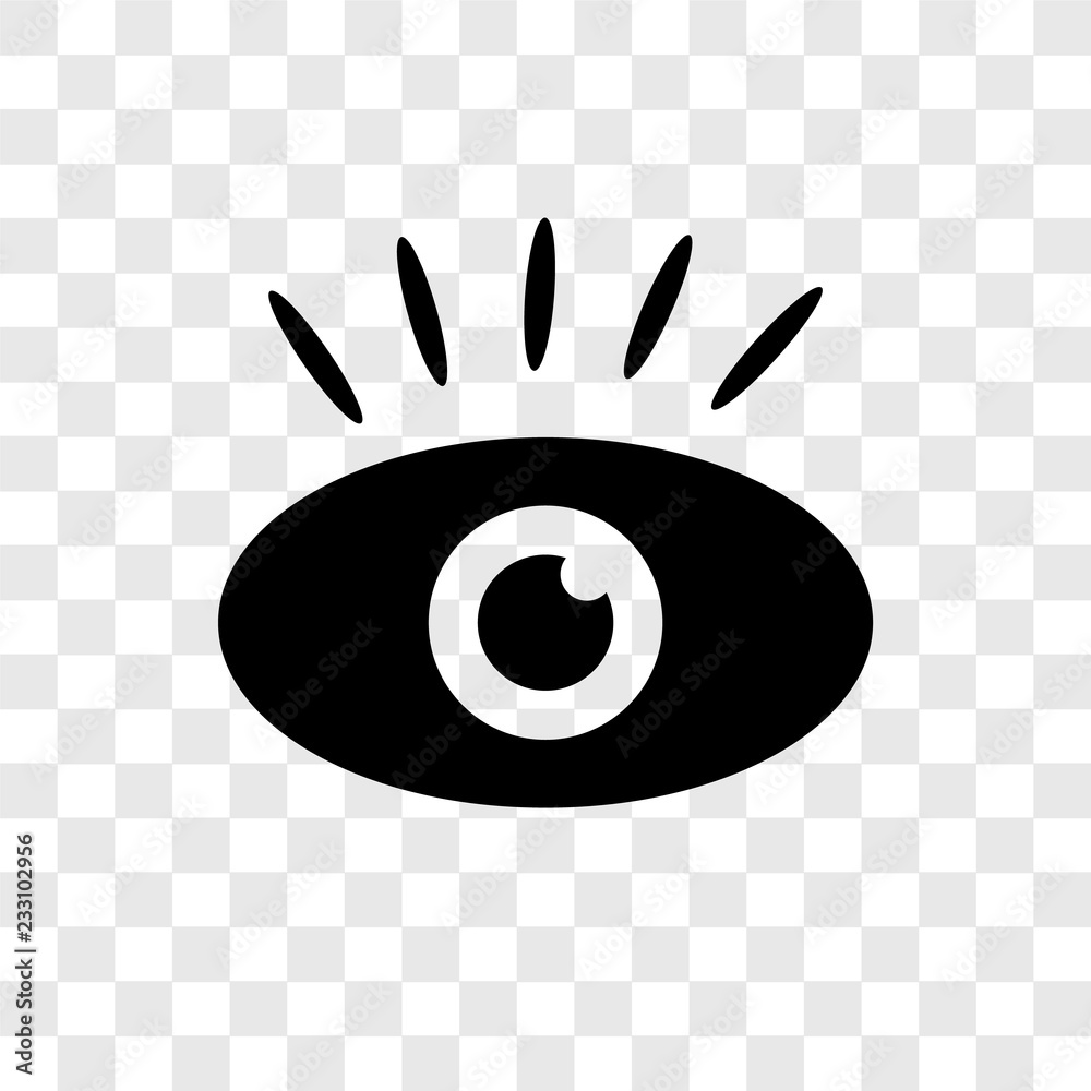 Eye vector icon isolated on transparent background, Eye transparency logo design Eye vector icon isolated on transparent background, Eye transparency logo design
