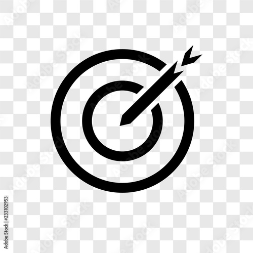 Target vector icon isolated on transparent background, Target transparency logo design