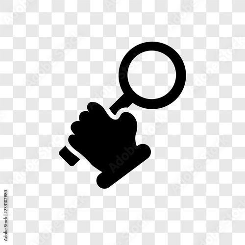 Loupe vector icon isolated on transparent background, Loupe transparency logo design