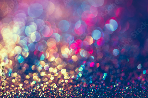 glitter gold bokeh Colorfull Blurred abstract background for birthday  anniversary  wedding  new year eve or Christmas