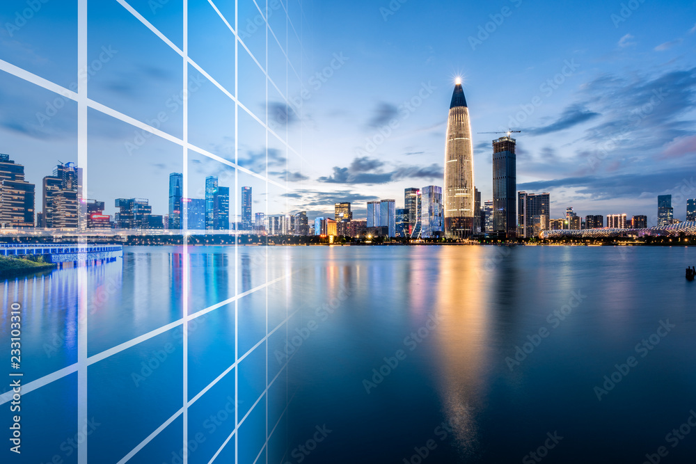Obraz premium Shenzhen Houhai City Complex and Technology Concept