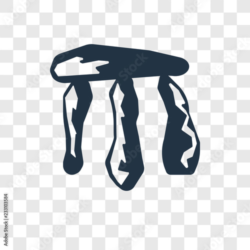 Dolmen vector icon isolated on transparent background, Dolmen transparency logo design