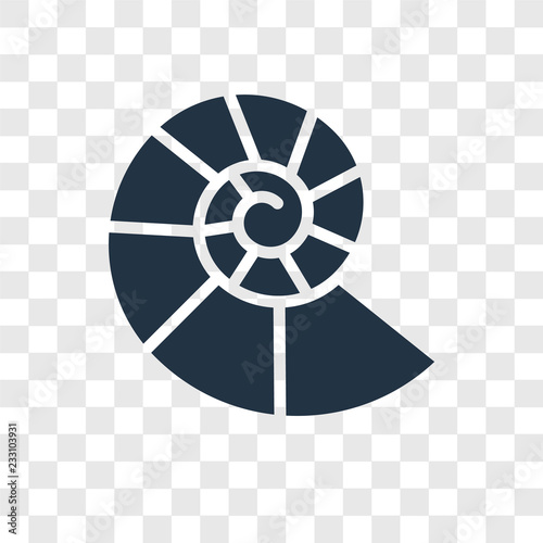 Fossil vector icon isolated on transparent background, Fossil transparency logo design