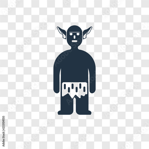 Troglodyte vector icon isolated on transparent background, Troglodyte transparency logo design