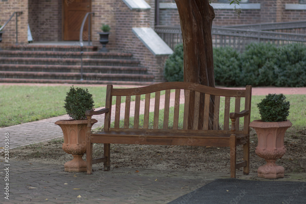 empty park bench