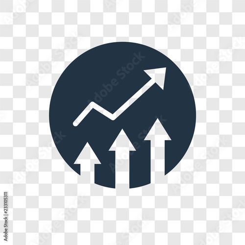 Growth vector icon isolated on transparent background, Growth transparency logo design