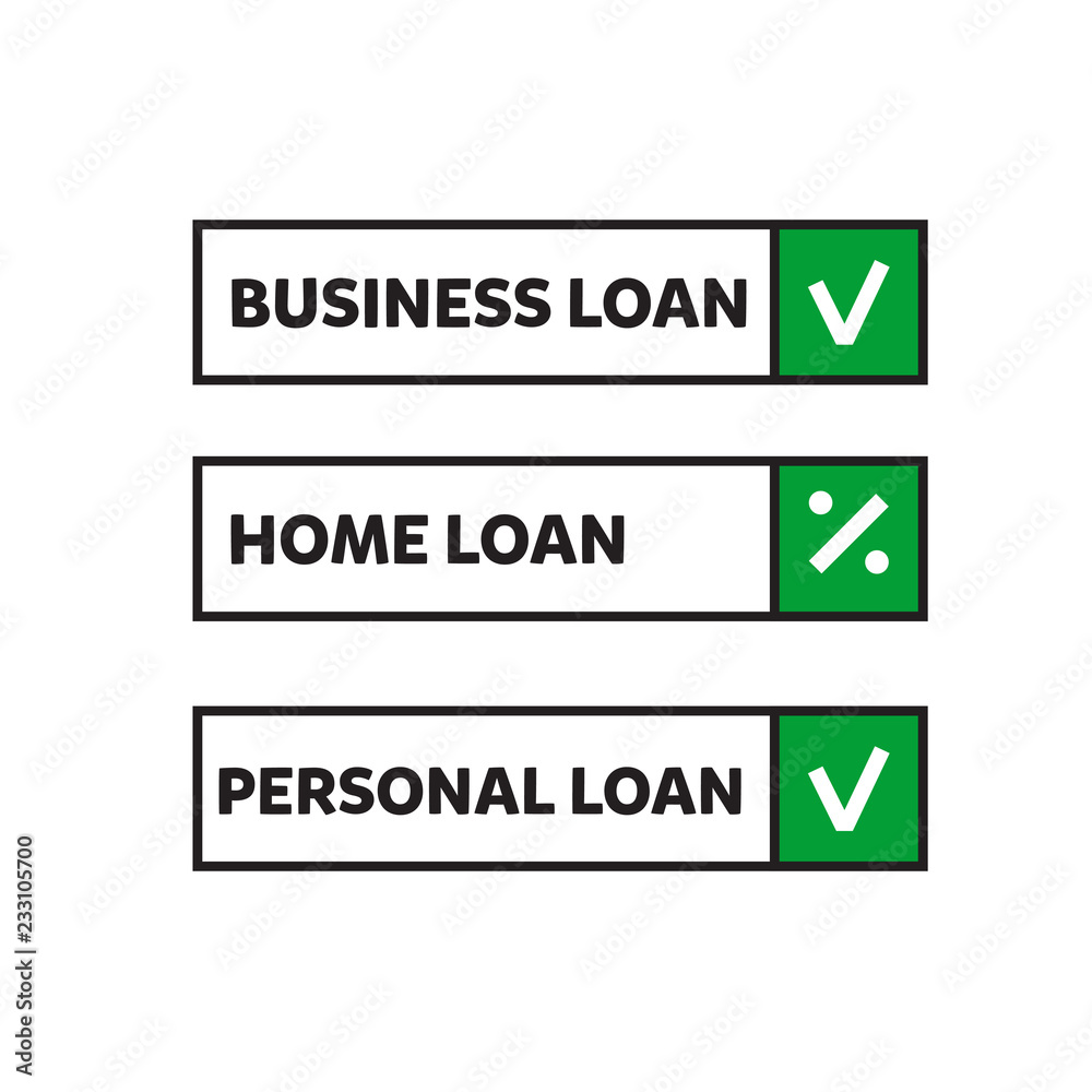 Loan logo. Financial sign. Concept badge for corporate identity Loan logo. Financial sign. Concept badge for corporate identity