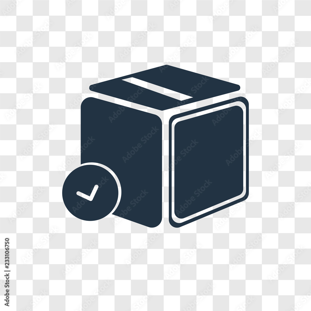 Box vector icon isolated on transparent background, Box transparency logo design Box vector icon isolated on transparent background, Box transparency logo design
