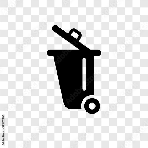 Dust bin vector icon isolated on transparent background, Dust bin transparency logo design