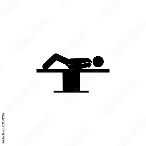 operation, patient icon. Element of patient position icon for mobile concept and web apps. Pictogram operation, patient icon can be used for web and mobile
