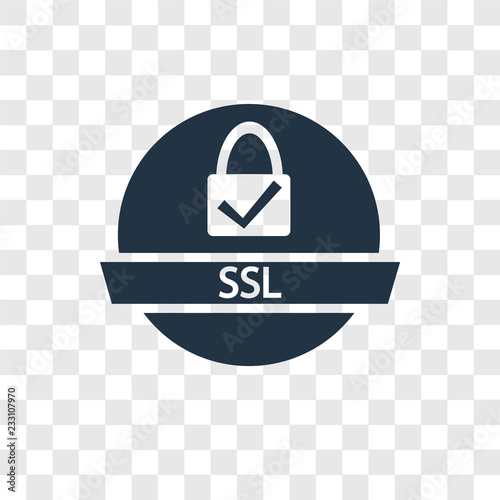 Ssl vector icon isolated on transparent background, Ssl transparency logo design