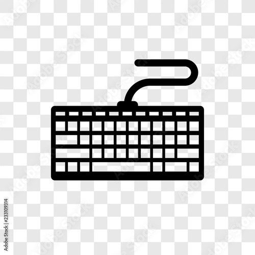 Keyboard vector icon isolated on transparent background, Keyboard transparency logo design