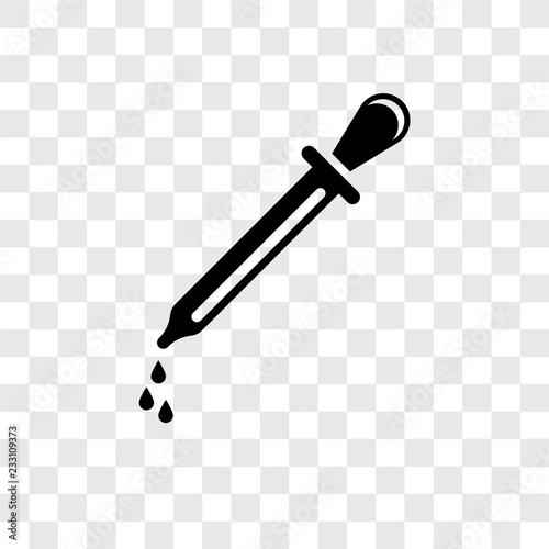 Dropper vector icon isolated on transparent background, Dropper transparency logo design