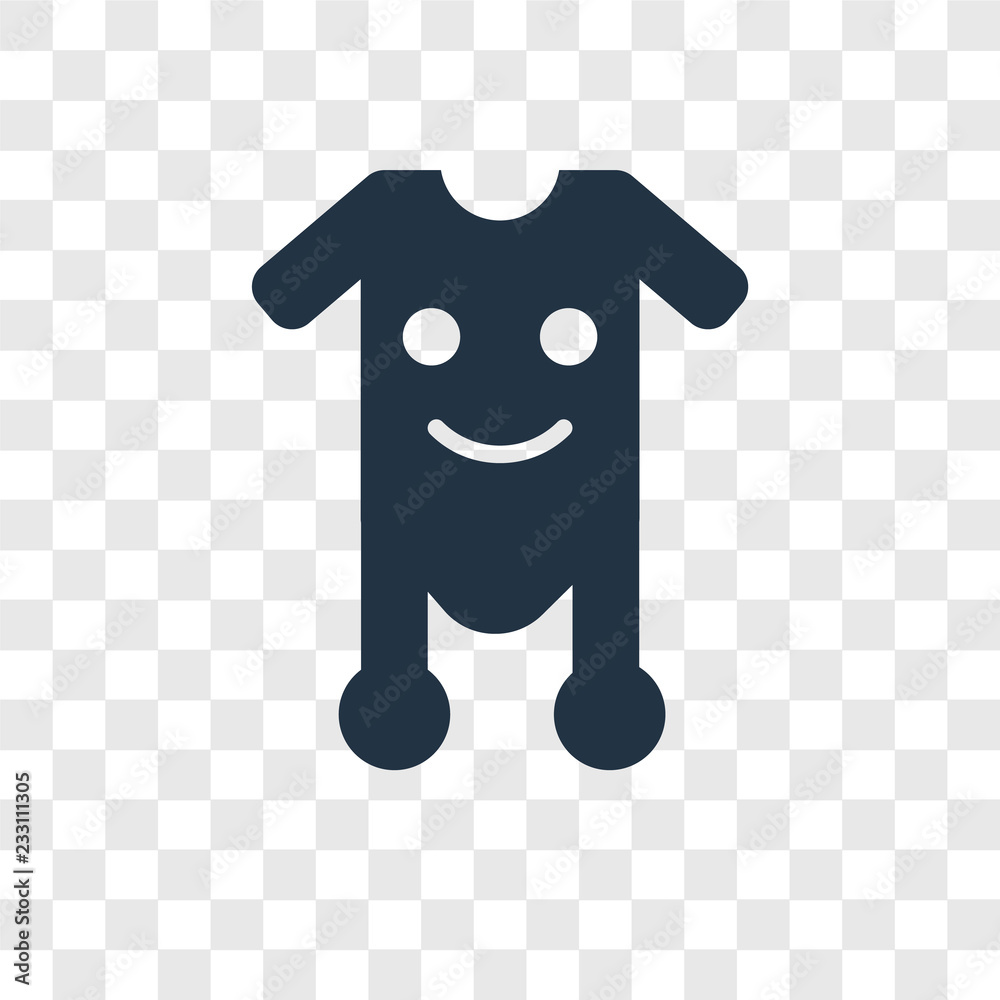 Baby Clothes vector icon isolated on transparent background, Baby Clothes transparency logo design Baby Clothes vector icon isolated on transparent background, Baby Clothes transparency logo design