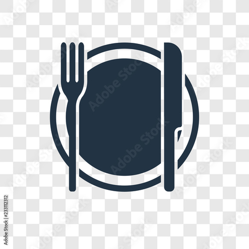Dinner vector icon isolated on transparent background, Dinner transparency logo design