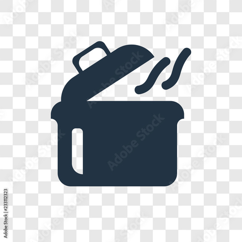Pot vector icon isolated on transparent background, Pot transparency logo design