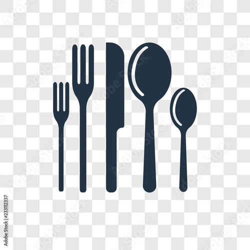 Cutlery vector icon isolated on transparent background, Cutlery transparency logo design
