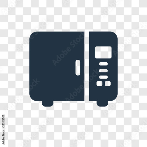 Microwave vector icon isolated on transparent background, Microwave transparency logo design