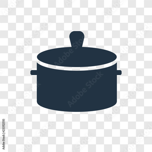 Pot vector icon isolated on transparent background, Pot transparency logo design