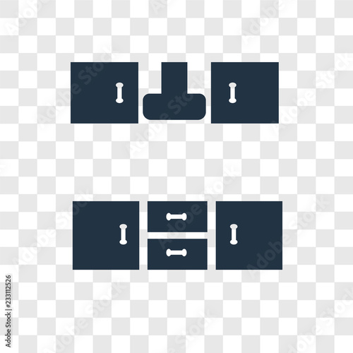 Cabinet vector icon isolated on transparent background, Cabinet transparency logo design