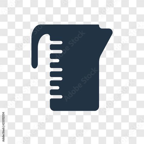 Measuring cup vector icon isolated on transparent background, Measuring cup transparency logo design