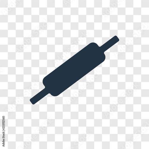 Rolling pin vector icon isolated on transparent background, Rolling pin transparency logo design