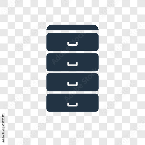 Cabinet vector icon isolated on transparent background, Cabinet transparency logo design