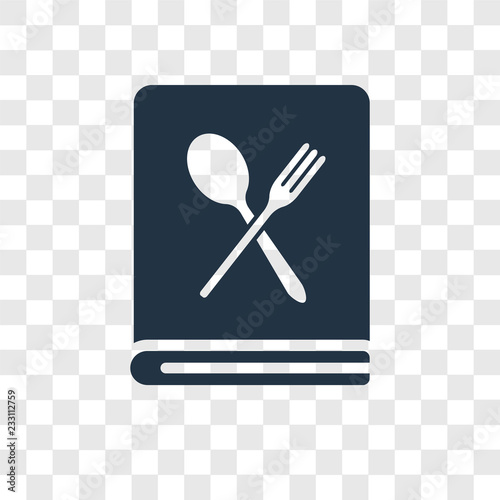 Recipe vector icon isolated on transparent background, Recipe transparency logo design