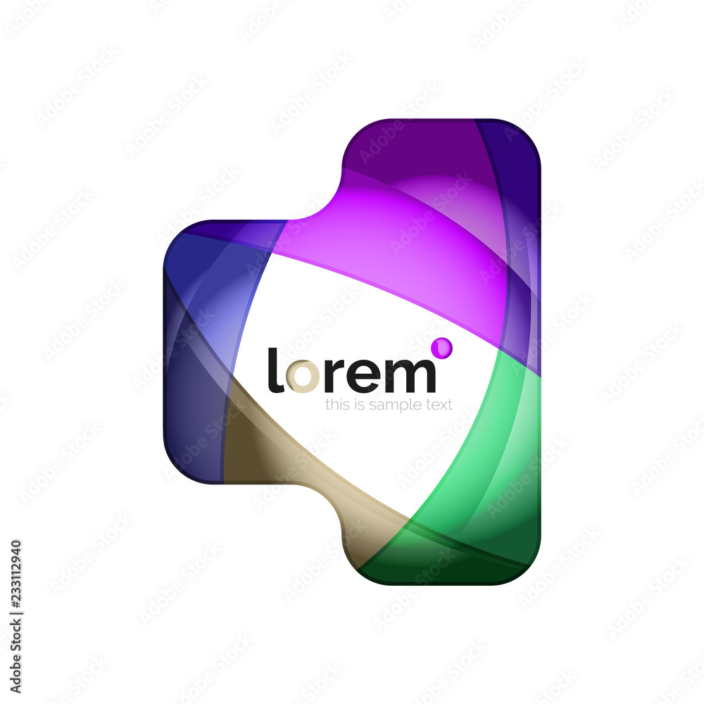 Abstract geometric business icon Abstract geometric business icon