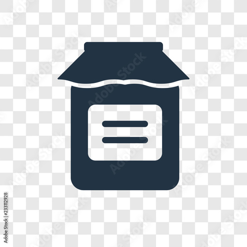 Jar vector icon isolated on transparent background, Jar transparency logo design