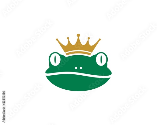King Frog Logo Template vector illustration