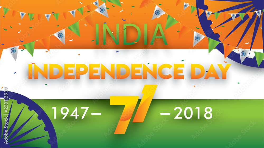 Plakat indian independence day background banner design for cover or greeting
