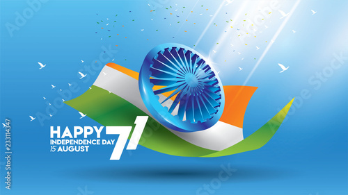 indian independence day background banner design for cover or greeting