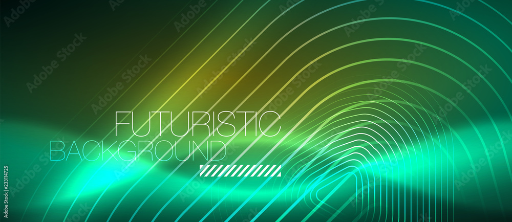 Color shiny neon lights background with abstract lines Color shiny neon lights background with abstract lines