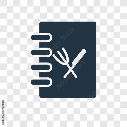 Recipe vector icon isolated on transparent background, Recipe transparency logo design