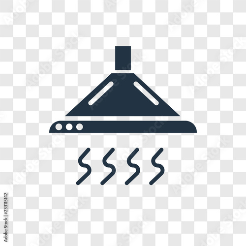 Extractor hood vector icon isolated on transparent background, Extractor hood transparency logo design