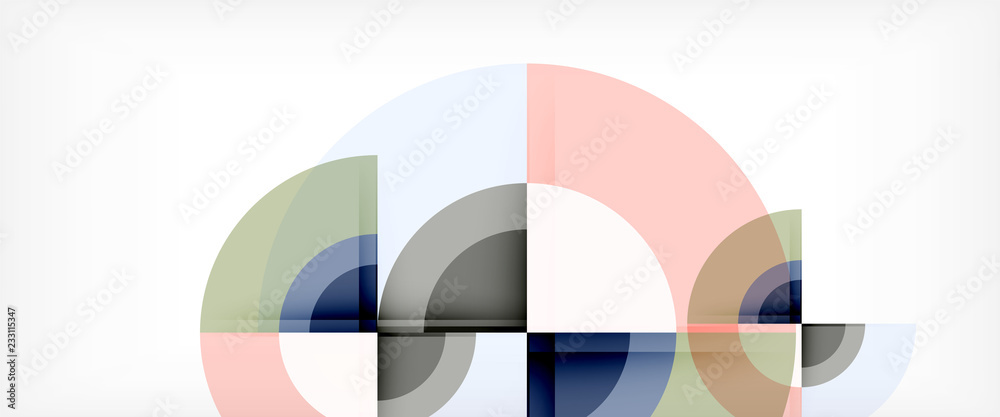 Circle abstract background, geometric modern design template