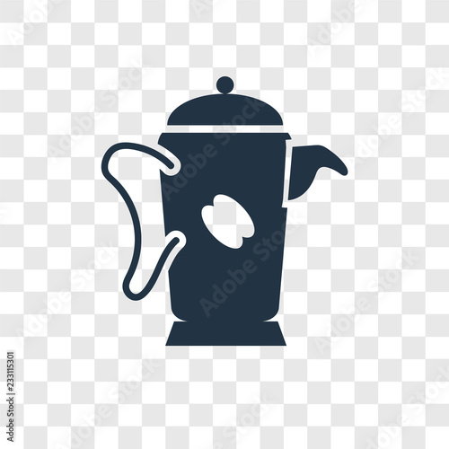 Kettle vector icon isolated on transparent background, Kettle transparency logo design