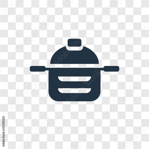 Pot vector icon isolated on transparent background, Pot transparency logo design