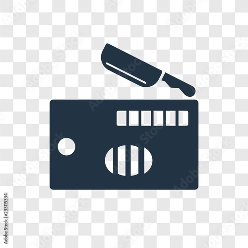 Kitchen board vector icon isolated on transparent background, Kitchen board transparency logo design