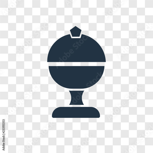 Platter vector icon isolated on transparent background, Platter transparency logo design