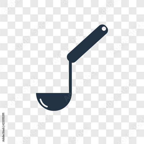 Ladle vector icon isolated on transparent background, Ladle transparency logo design